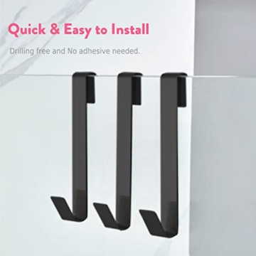 MOKIUER Hooks for Frameless Glass Shower Doors, 6.5 in