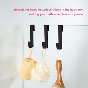 MOKIUER Hooks for Frameless Glass Shower Doors, 6.5 in