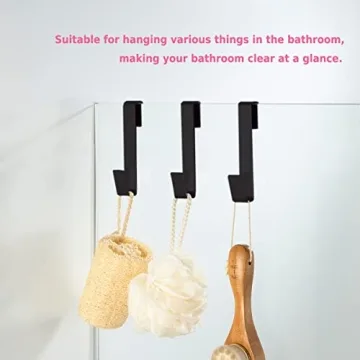 MOKIUER Hooks for Frameless Glass Shower Doors, 6.5 in