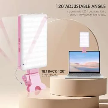 Inspack 80 LED Selfie Light for iPhone, Portable Phone Light Clip for Tiktok Video Recording, Zoom C...