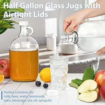 64 Oz Glass Liquid Laundry Detergent Dispenser Set