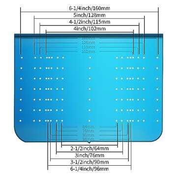 King&Charles Multi Cabinet Hardware Template Set - Easy Install Kit for Knobs & Pulls