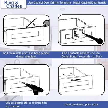 King&Charles Cabinet Hardware Installation Template Kit