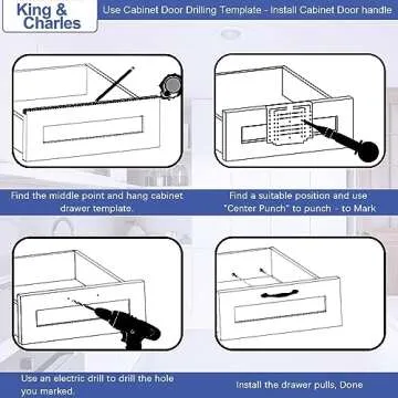 King&Charles Cabinet Hardware Installation Template Kit