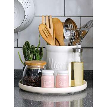 Sweese 812.108 Porcelain Salt & Pepper Shaker, Farmhouse Table Decor, 4 ounce each, Pink