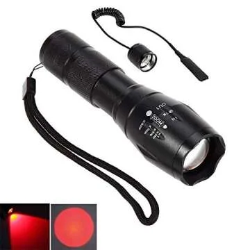 BESTSUN Red Light Predator Flashlight 350 Yards Tactical