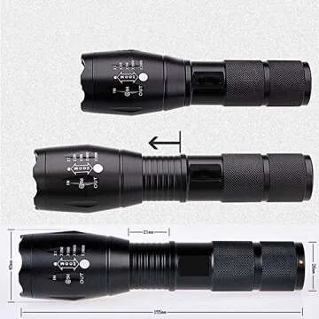 BESTSUN Red Light Predator Flashlight 350 Yards Tactical