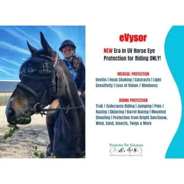 eVysor by eQuick - UV Protection Horse Riding Goggles- Dark UV Lenses