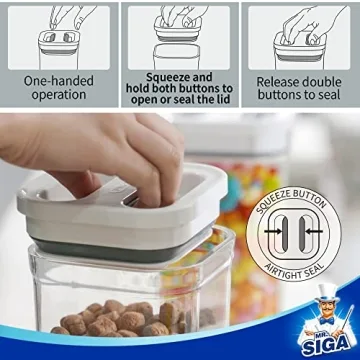 MR.SIGA 4 Pack Airtight Food Storage Containers Set