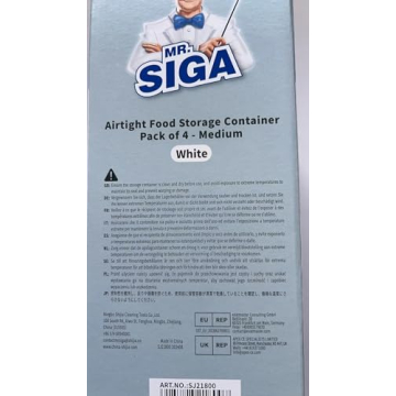 MR.SIGA 4 Pack Airtight Food Storage Containers Set