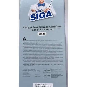 MR.SIGA 4 Pack Airtight Food Storage Containers Set
