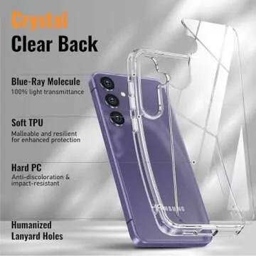 Oterkin for Samsung Galaxy S24 Case Clear, [20X Anti-Yellowing Technology] S24 Phone Case with [Built-in 4 Airbags][10FT Military Grade Protection] [Crystal Transparent Slim] (Clear)