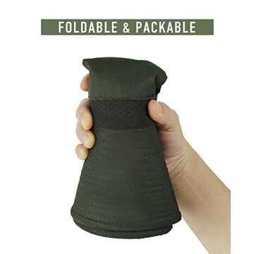 Koreshion Men Sun Hat UV UPF Wide Brim Summer Hat Waterproof Breathable Fishing Hat Adjustable Foldable Boonie Cap Outdoor Beach Hiking Safari Golf Army Green