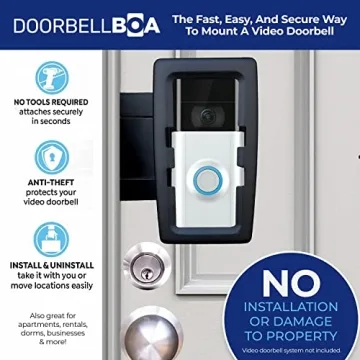 DoorBellBoa No Tools Secure Door Mount for Video Doorbells