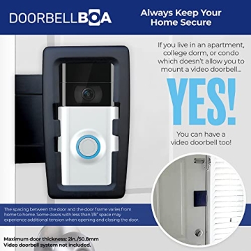 DoorBellBoa No Tools Secure Door Mount for Video Doorbells