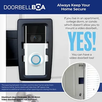 DoorBellBoa No Tools Secure Door Mount for Video Doorbells