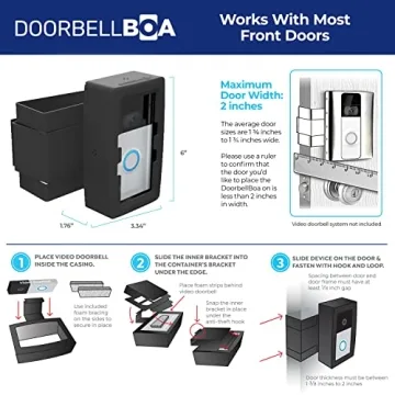 DoorBellBoa No Tools Secure Door Mount for Video Doorbells
