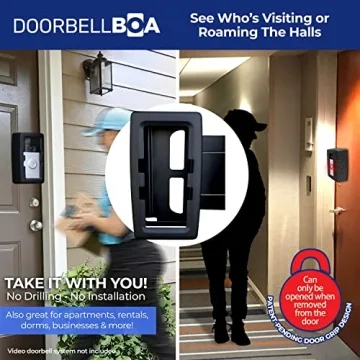 DoorBellBoa No Tools Secure Door Mount for Video Doorbells