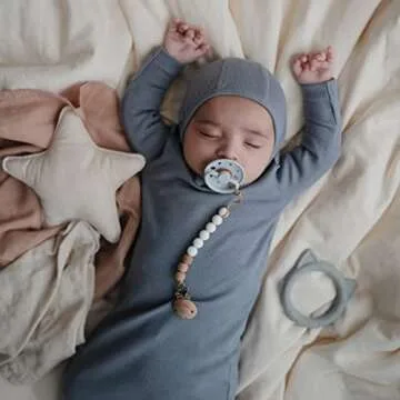 mushie Silicone Baby Teether Toy | Cat (Stone)