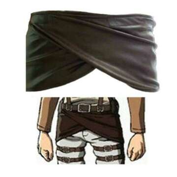 Cosplay Attack on Titan Shingeki no Kyojin Leather Skirt Hookshot Costume (S)