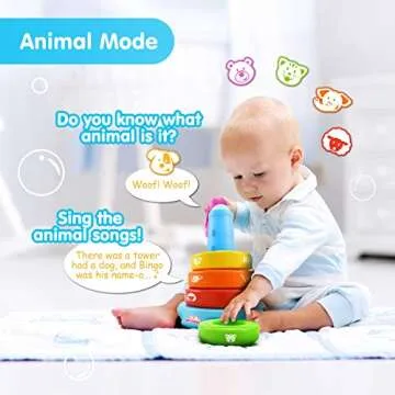 BEST LEARNING Stack & Learn - Developmental Educational Activity Stacking Toy for 6 or 9 Month Old Baby Toys and Up | First 1 Year Boy Girl Gifts for Birthday Gift