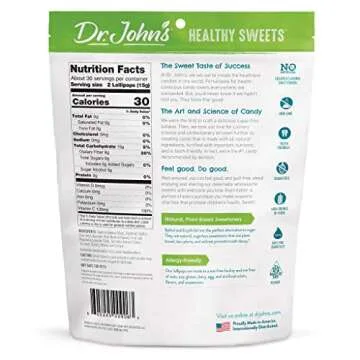 Dr. John’s Sugar Free Candy, Healthy Lollipops with Zero Sugar, Low Calorie Snacks, Keto Friendly ...