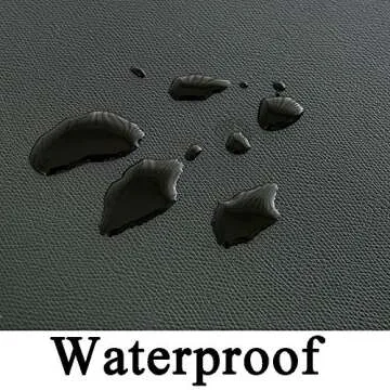 DOLOPL Placemats Set of 6, Faux Leather Heat Resistant Placemats - Waterproof - Anti Slip Table Place Mats, Washable Wipeable Outdoor Black Placemats for Kitchen Dining Room Table Decorations