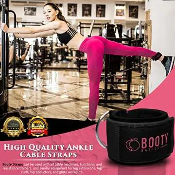 Booty Basics Ankle Strap for Cable Machines - Black
