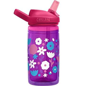 CamelBak eddy+ Kids Insulated BPA-Free Bottle, 14oz, Flower Power