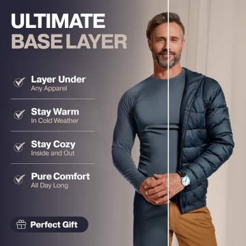 Thermajohn Men's Fleece Lined Thermal Long Johns