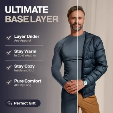 Thermajohn Men's Fleece Lined Thermal Long Johns