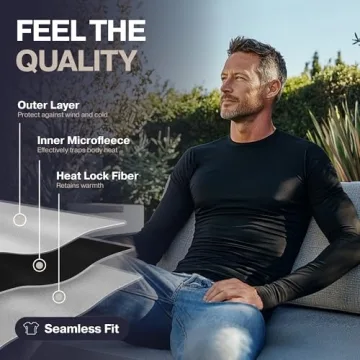 Thermajohn Men's Fleece Lined Thermal Long Johns