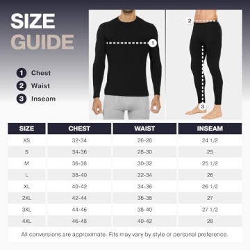 Thermajohn Men's Fleece Lined Thermal Long Johns