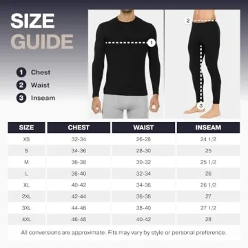 Thermajohn Men's Fleece Lined Thermal Long Johns