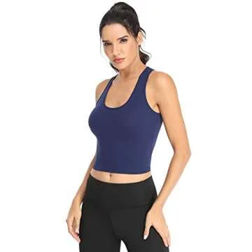 Joviren Women’s 4-Pack Stylish Crop Tank Tops