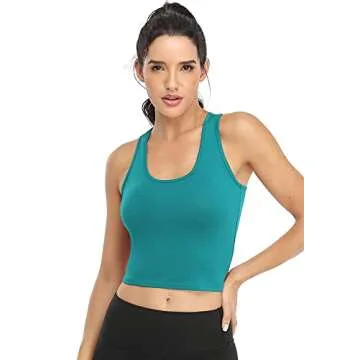 Joviren Women’s 4-Pack Stylish Crop Tank Tops