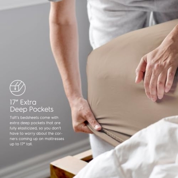 Queen Bamboo Sheets Set by Tafts for Luxurious Sleep