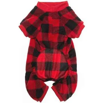 SCENEREAL Dog Pajamas for Small to Large Dogs Soft Pet Sweater Clothes Warm Puppy Onesie Outfits for Doggie Winter Christmas - Dog Jammies Pjs