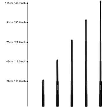 Pafieo 360 One X 2 Selfie Stick Invisible Selfie Stick Compatible with Insta360 ONE X 2 Insta360 ONE X/EVO/ONE R Series Camera,28cm-111cm