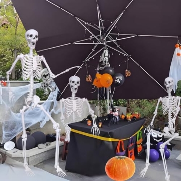 5.9Ft Halloween Skeleton | Life-Size Posable Decor
