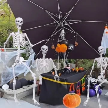 5.9Ft Halloween Skeleton | Life-Size Posable Decor