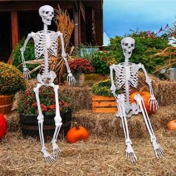 5.9Ft Halloween Skeleton | Life-Size Posable Decor