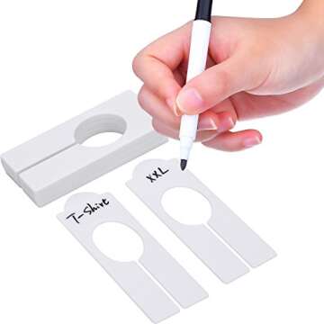 WILLBOND 20 Pack Clothing Rack Dividers Closet Dividers Rectangular Blank Hanging Clothes Dividers for Closet Cloth Home Store