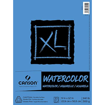 2 X Canson Watercolor Paper Pad, 30-Sheet, 9-Inch by 12-Inch, X-Large