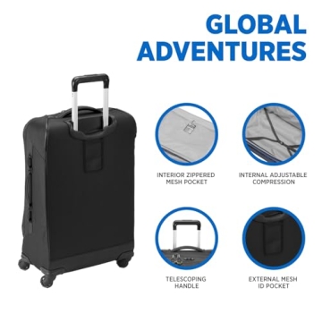 Eagle Creek Expanse Rolling Suitcase with Expandable Design