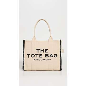 Marc Jacobs Women's The Jacquard Large Tote Bag, Warm Sand, Tan, Graphic, One Size