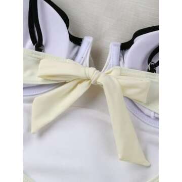 SKAYS Women's Color Block One Piece Swimsuit for Summer Fun