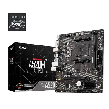 MSI A520M-A PRO Gaming Motherboard: AMD Ryzen 5000 & DDR4 Support