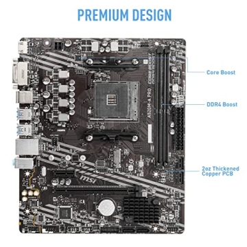MSI A520M-A PRO Gaming Motherboard AMD Ryzen 5000 DDR4
