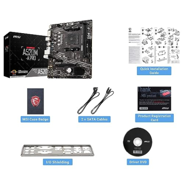 MSI A520M-A PRO Gaming Motherboard AMD Ryzen 5000 DDR4